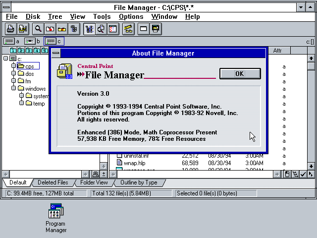 PC-Tools File Manager 3.0 - About